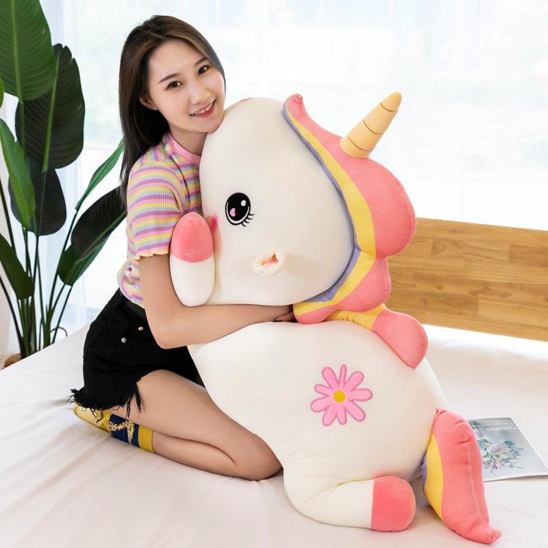Kawaii Plush Rainbow Unicorn Toy, Giant Stuffed Unicorn Plush for Kids - Plushies