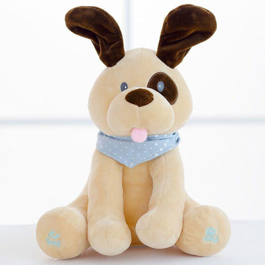 30cm Electronic Peek a Boo Dog Plush Toy - Plushies