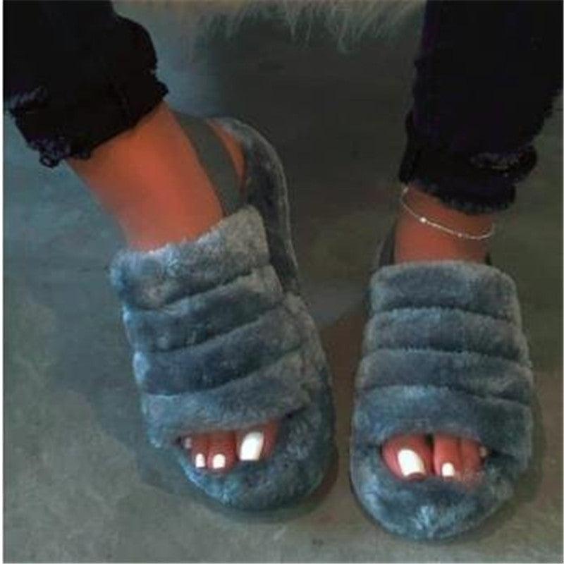 Plus size thick bottom plush slippers - Plushies
