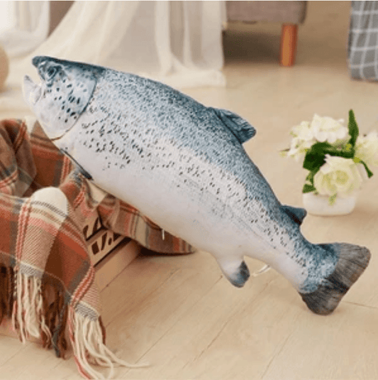 Funny Salmon Fish Soft Stuffed Plush Pillow Toy - Plushies