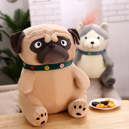 Three Dogs Plush Toys Children Dolls (Pug, Shiba, Husky) - Plushies