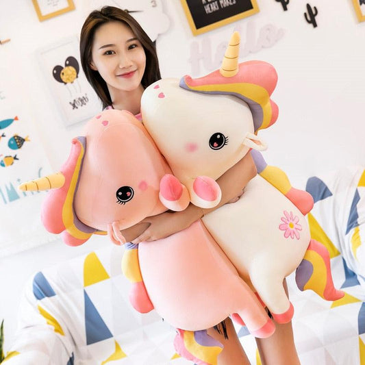 Kawaii Plush Rainbow Unicorn Toy, Giant Stuffed Unicorn Plush for Kids - Plushies