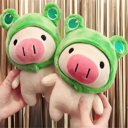 Cute Pig Turn To Bunny Frog Plush Toys - Plushies