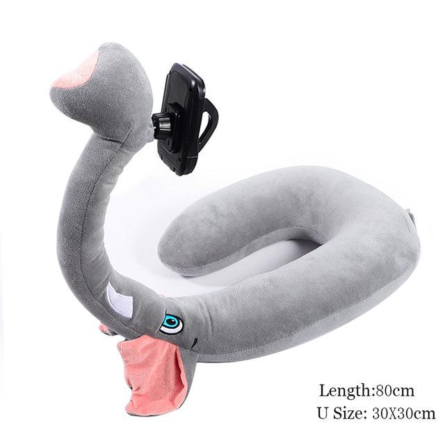 U Shape With Mobile Holder Neck Pillow - Plushies
