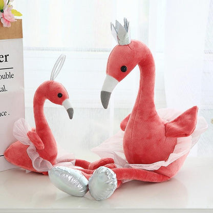 Princess Flamingo Plush Toy with Crown - Plushies