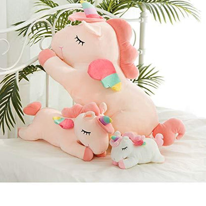 Unicorn Plush Pillow – Stuffed Unicorn Plush Pillow for Kids – Cute Unicorn Plush – Soft and Comfortable Unicorn Plush – Safe for Kids – Perfect Present for Kids – Pink 12 inches - Plushies