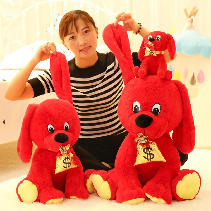 The Red Lucky Money Dog Plush Stuffed Toy - Plushies