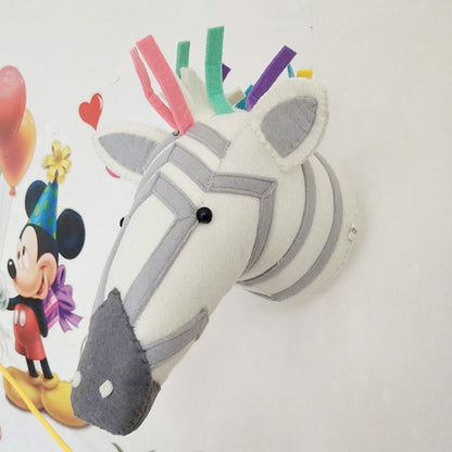 Stuffed Animal Trophy Head Wall Decoration (Elephant, Zebra, Bear, Tiger, Giraffee) - Plushies