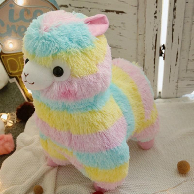 Rainbow Alpaca Plush Toy - Plushies