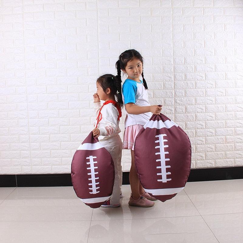 Football. Soccer Shaped Storage Bag, Stuffed Basketball Bean Bag Kids Chairs - Plushies