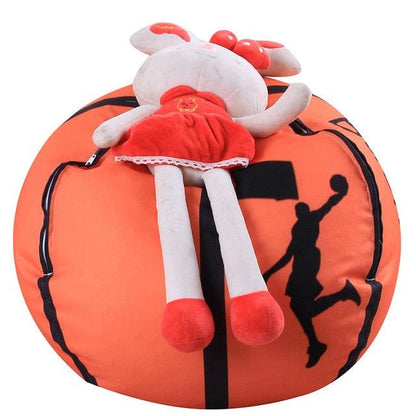Football. Soccer Shaped Storage Bag, Stuffed Basketball Bean Bag Kids Chairs - Plushies