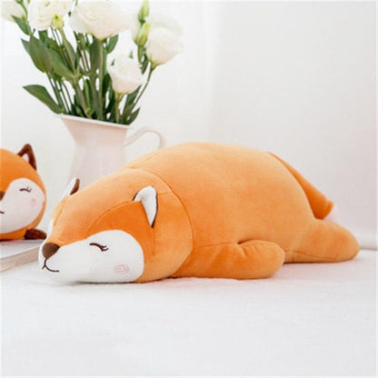17.5" Lying Fox Plush Toy, Stuffed Animals - Plushies