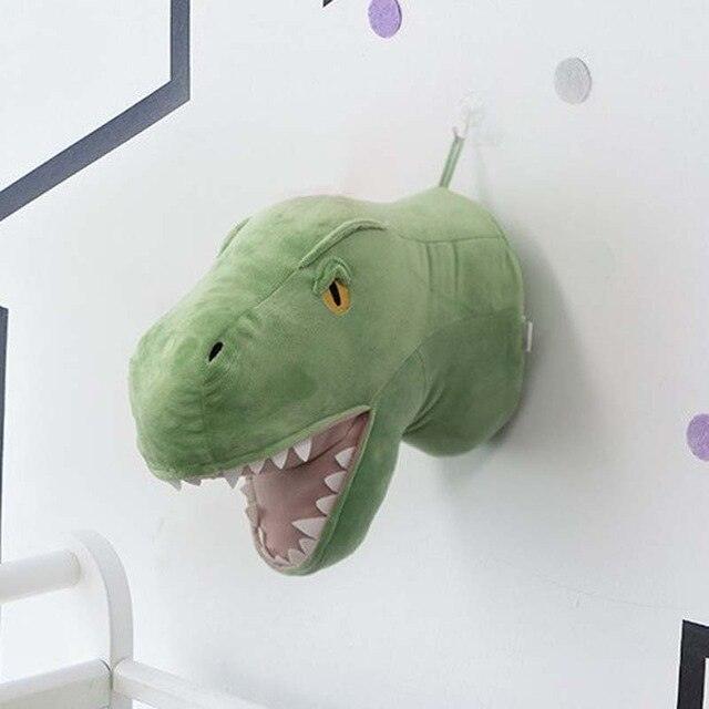 Room Decoration Dinosaurs & Animal Heads Wall Decor Stuffed Plush Toys - Plushies