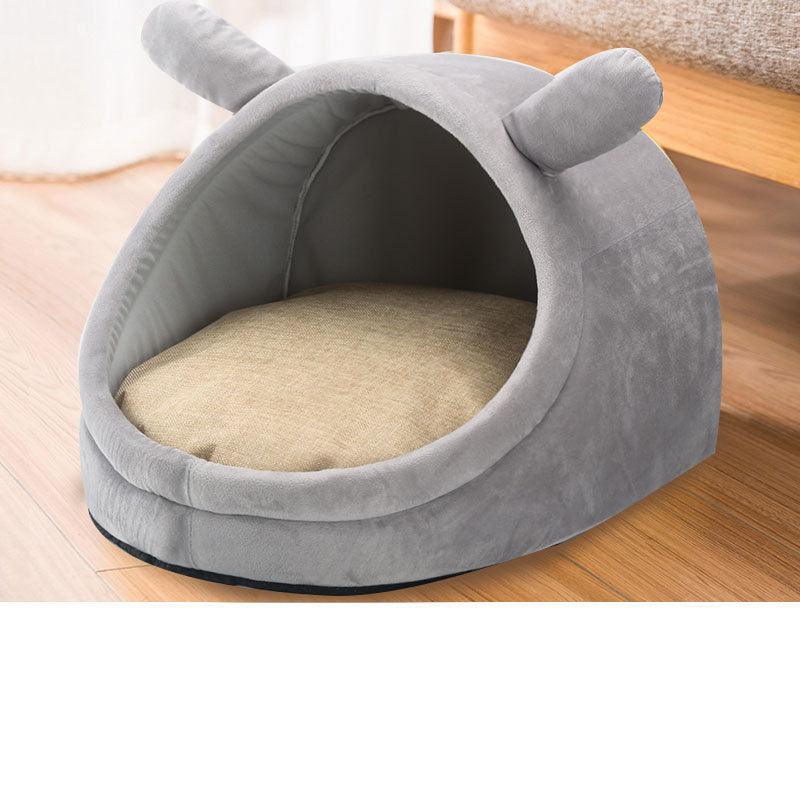 Adorable Bumble Bee, Semi Closed, Plush Thickened Pet Bed for Cats and Small Dogs - Plushies
