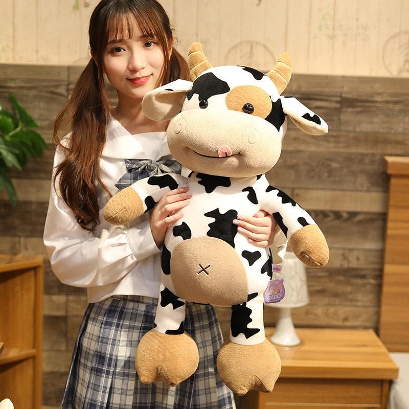 Cute Animal Cartoon Cows Stuffed Plush Toy Kawaii Cattle - Plushies