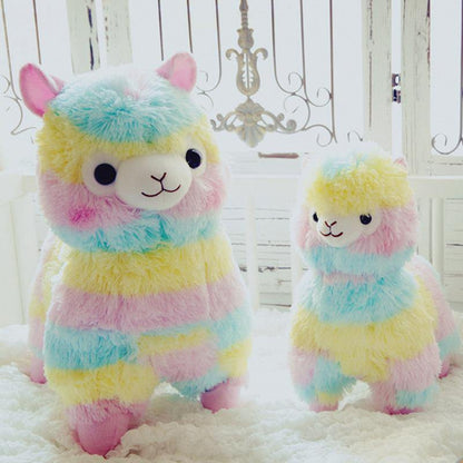 Rainbow Alpaca Doll Plush Toy - Plushies