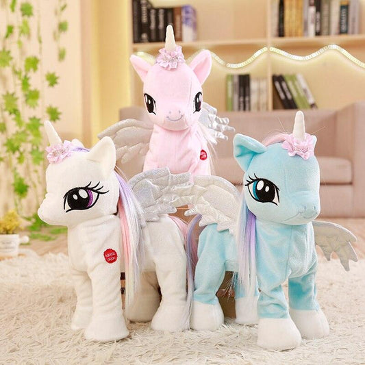 Funny Toys Electric Walking Unicorn Plush Toy ,  Stuffed Animal Electronic Music Unicorn Toy for Children - Plushies