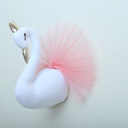 Beautiful Swan Stuffed Animals Plush Dolls Wall Hanging Decor for Baby Nursery - Plushies