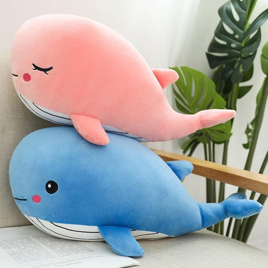Soft Whale Stuffed Animal Pillow - Plushies