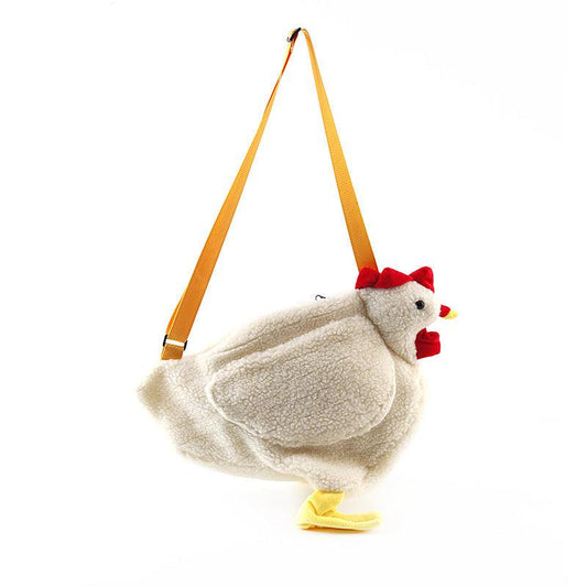Funny Plush Cartoon Cute Chicken Messenger Bag Purse - Plushies