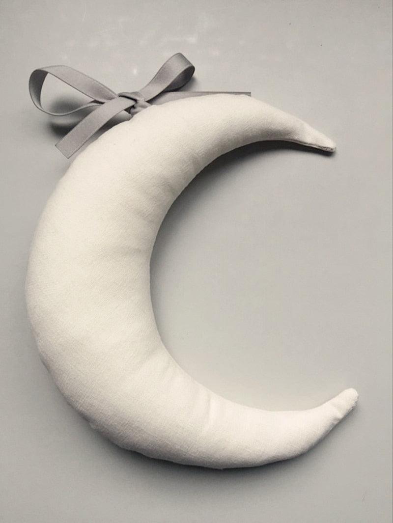Cotton Stuffed Moon Start Shape Ornament Kids Room Decoration - Plushies
