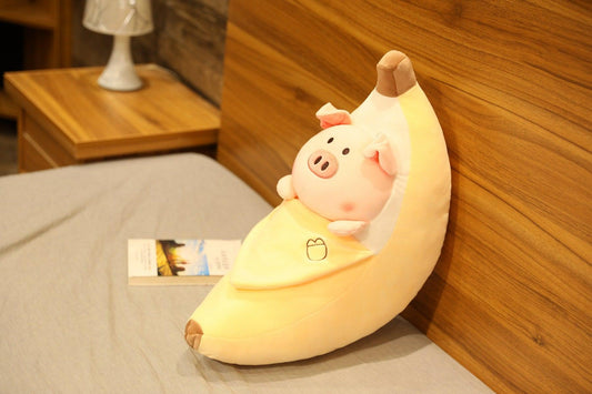 Creative Peeling Banana Piggy Plush Toy - Plushies