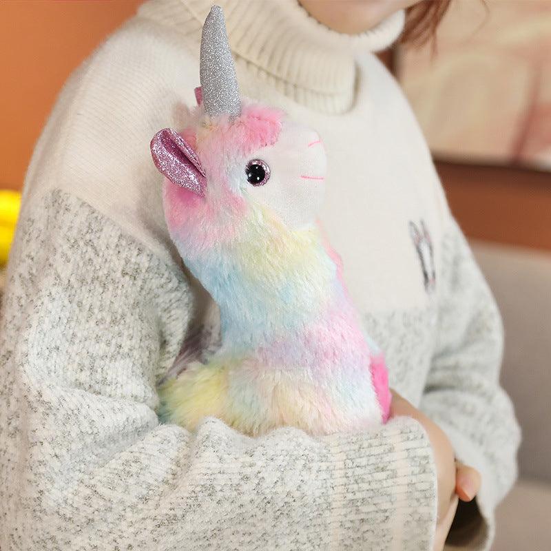 Kawaii Rainbow Unicorn Alpaca Stuffed Animal Plush Toy, Great Gifts for Kids - Plushies