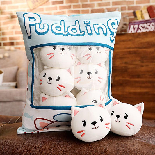 Pudding Cat, Dogs and Pigs Bag of Small Plush Toys - Plushies