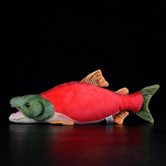17" Sockeye Salmon Plush,  Lifelike, Realistic Fish Plush Toys Stuffed Animal Dolls - Plushies