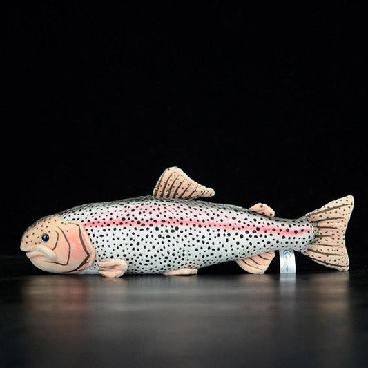 17"  Rainbow Trout Plush, Lifelike, Realistic Fish Plush Toys Stuffed Animal Dolls - Plushies