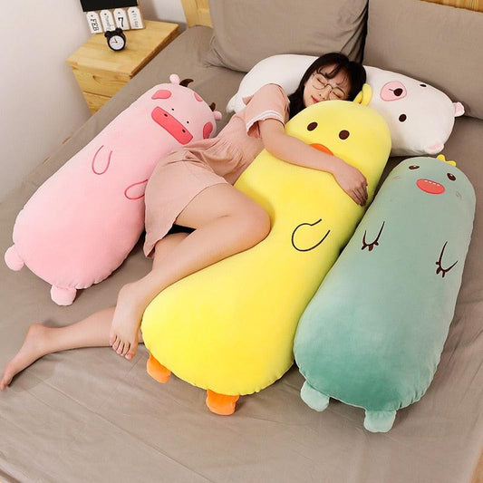 Cute Dinosaur, Teddy Bear, Duck & Fox Plush Sleeping Pillow Toys - Plushies