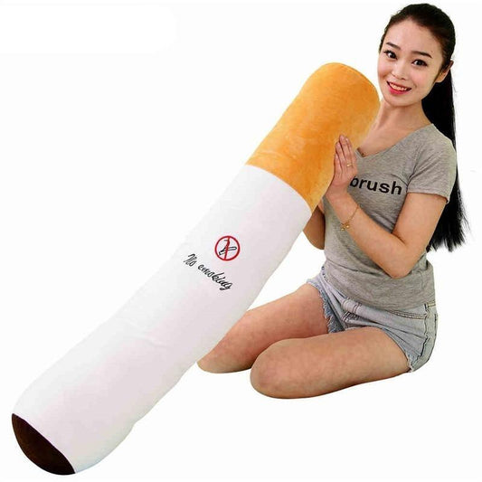 Funny Smoking Cylindrical Sleeping Cigarette Pillow Simulation Plush Toys - Plushies