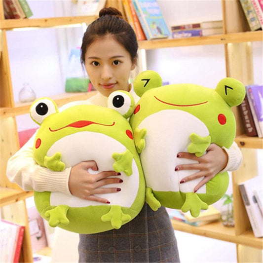 Handmade DIY Custom Big Eyes Frog, Three-in-One Doll Pillow Plush Toy - Plushies