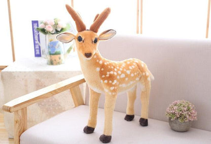 Giant Stuffed Reindeer Plush Toy, Realistic Reindeer Stuffed Animals - Plushies