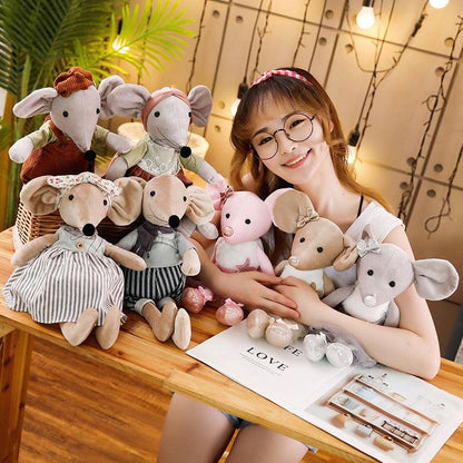 1pc 16.5" Cute & Lovely Dressing Cloth Animal Ballet Mouse Plush Toys - Plushies
