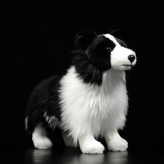 9" Realistic Border Collie Dog Plush Toy - Plushies