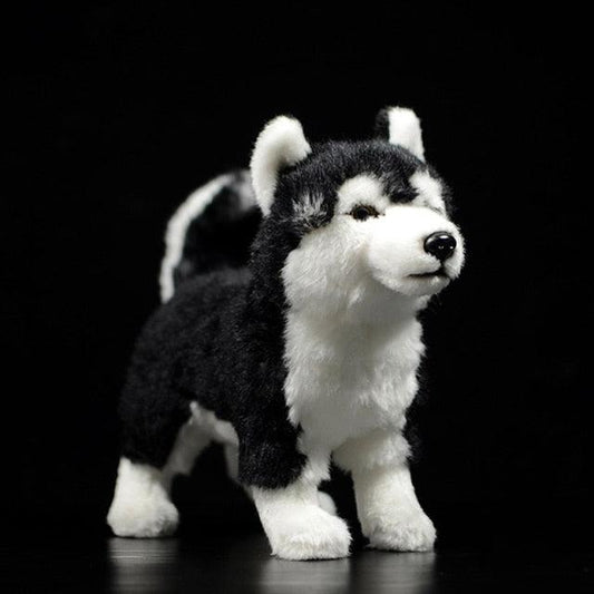 9" Realistic Alaskan Malamute Dog Plush Toy - Plushies
