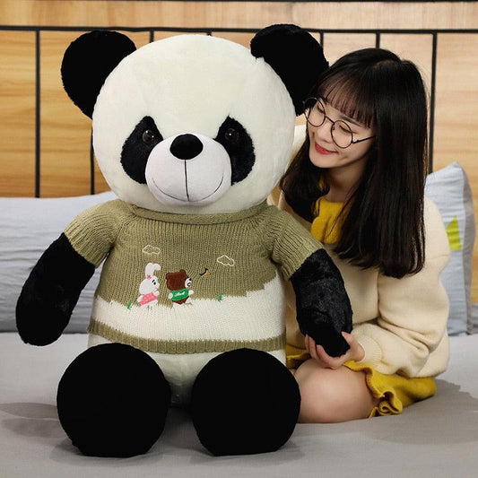 Giant Panda with a Sweater Plushie - Plushies