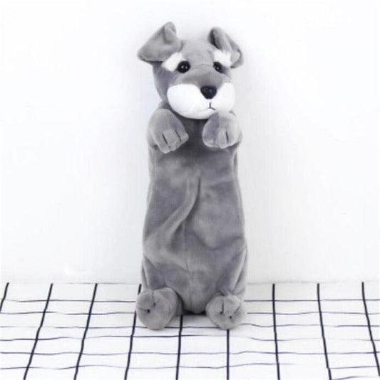 Adorable Schnauzer Dog Plush Pencil Case - Plushies
