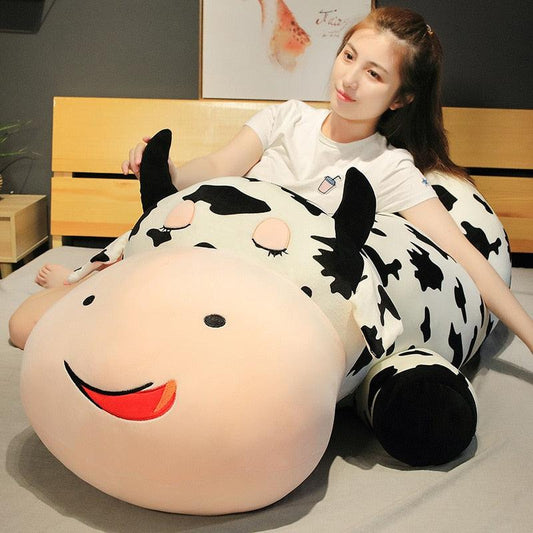 Giant Size Lying Cow Soft Plush Sleep Pillow - Plushies