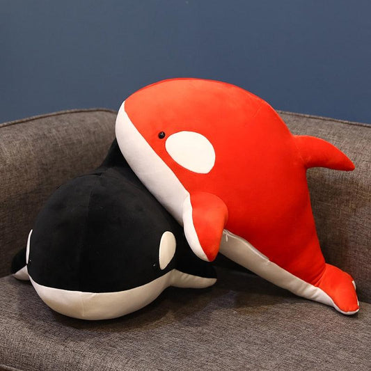 23"-31" Black And Red Orca Killer Whale Stuffed Animals Plush Toys - Plushies