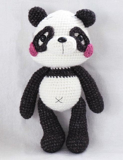 handmade panda and Fox Amigurumi fox Crochet Knitted Stuffed animals for kids - Plushies