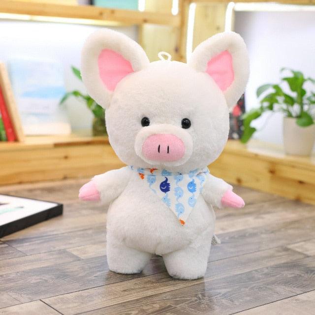 Giant Pink Pig Plush Toy with a decorative Scarf - Plushies