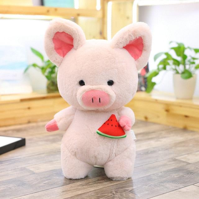 Giant Pink Pig Plush Toy with a decorative Scarf - Plushies