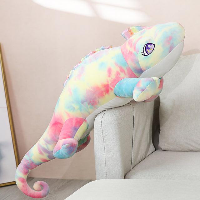Giant Colored Chameleon Plush Pillow - Plushies