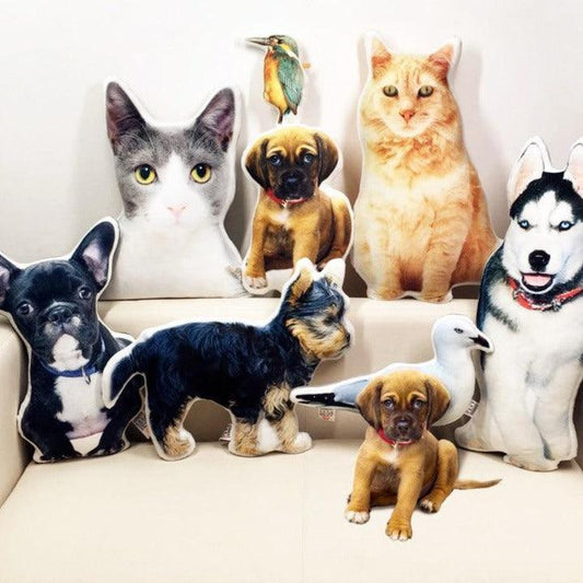 Custom Photo Realistic Pet Plush Pillow (send us a photo of your pet) - Plushies