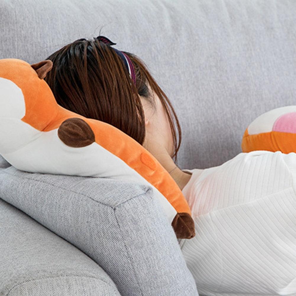 Realistic Cute Crawling Fox Animal Stuffed Plush Doll Cushion Toy - Plushies