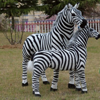 110cm / 43" Giant Simulation Standing Zebra Realistic Plush Toy - Plushies