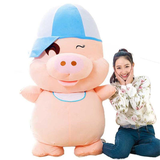 56"  Cute Giant Stuffed Mcdull Pig Plush Toy - Plushies