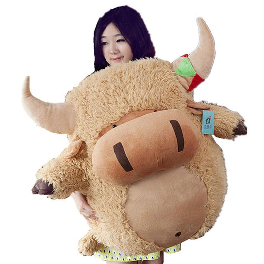 31‘’ Giant Soft Stuffed Bull King Plush Toy Doll Stuffed Ox Cow Pillow - Plushies